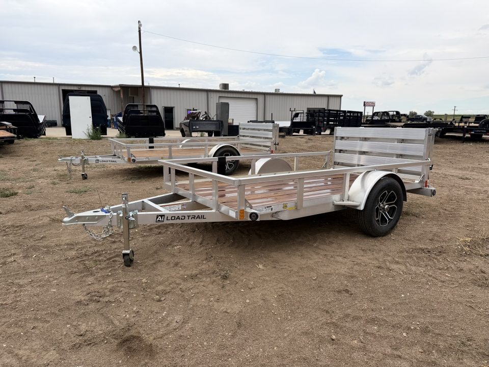 New 2026 Load Trail 5.5-10 Aluminum Ramp Gate Utility W/ Bi-Fold Gate 3K GVWR Flatbed Trailer