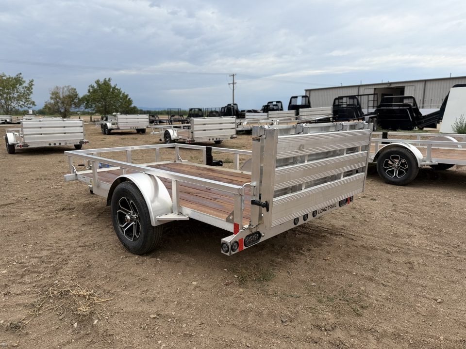 New 2026 Load Trail 5.5-10 Aluminum Ramp Gate Utility W/ Bi-Fold Gate 3K GVWR Flatbed Trailer