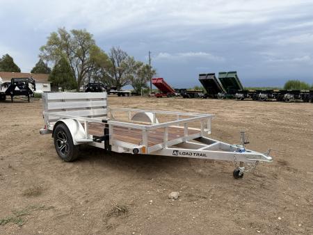 New 2026 Load Trail 5.5-10 Aluminum Ramp Gate Utility W/ Bi-Fold Gate 3K GVWR Flatbed Trailer