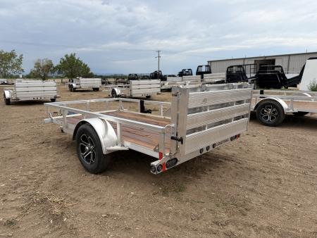 New 2026 Load Trail 5.5-10 Aluminum Ramp Gate Utility W/ Bi-Fold Gate 3K GVWR Flatbed Trailer