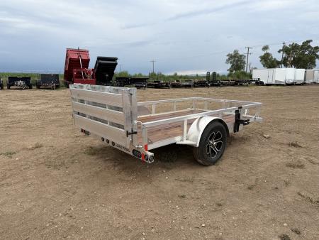 New 2026 Load Trail 5.5-10 Aluminum Ramp Gate Utility W/ Bi-Fold Gate 3K GVWR Flatbed Trailer