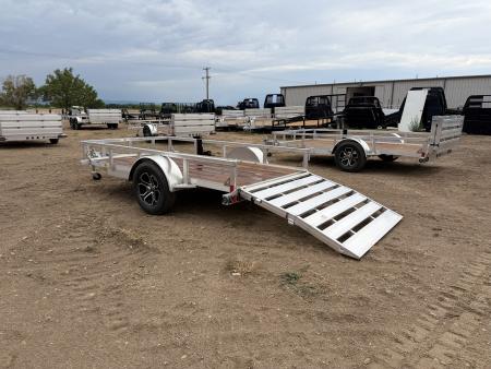 New 2026 Load Trail 5.5-10 Aluminum Ramp Gate Utility W/ Bi-Fold Gate 3K GVWR Flatbed Trailer
