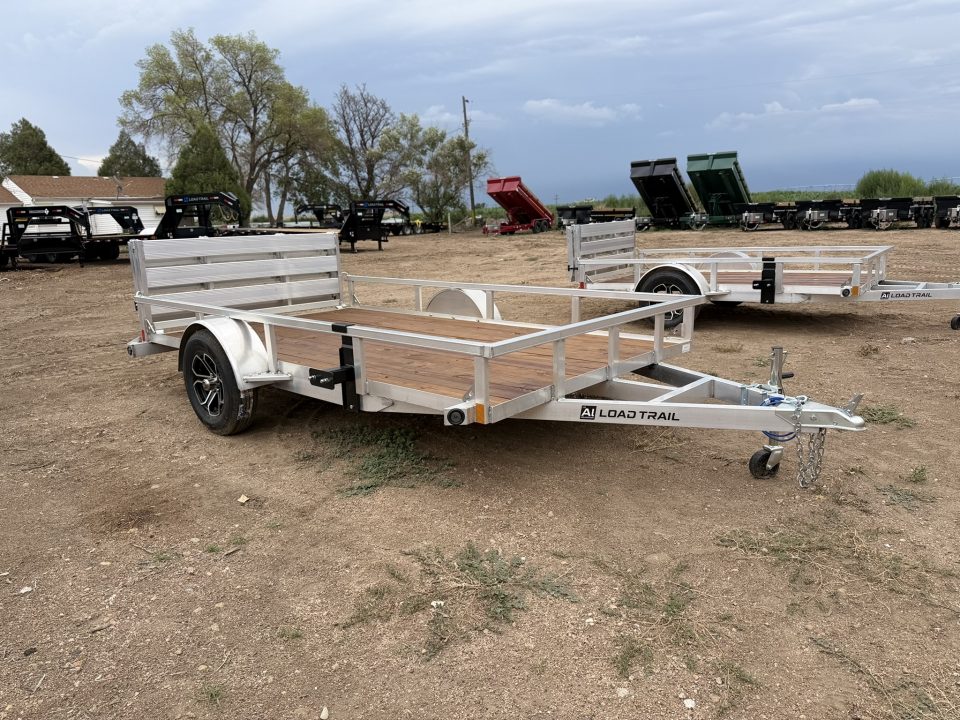 New 2026 Load Trail 5.5-10 Aluminum Ramp Gate Utility W/ Bi-Fold Gate 3K GVWR Flatbed Trailer