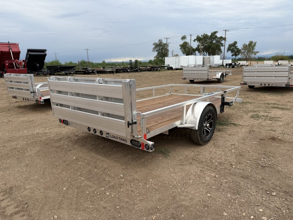 New 2026 Load Trail 5.5-10 Aluminum Ramp Gate Utility W/ Bi-Fold Gate 3K GVWR Flatbed Trailer