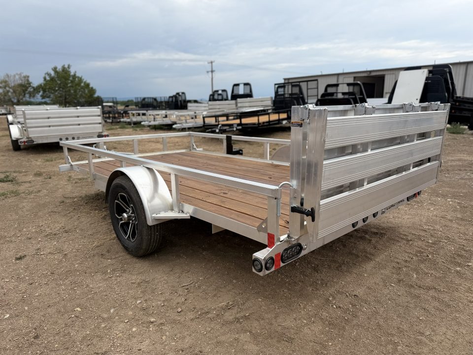 New 2026 Load Trail 5.5-10 Aluminum Ramp Gate Utility W/ Bi-Fold Gate 3K GVWR Flatbed Trailer