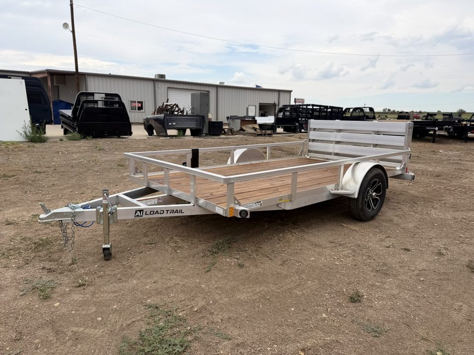 New 2026 Load Trail 5.5-10 Aluminum Ramp Gate Utility W/ Bi-Fold Gate 3K GVWR Flatbed Trailer