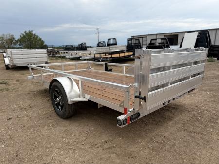 New 2026 Load Trail 5.5-10 Aluminum Ramp Gate Utility W/ Bi-Fold Gate 3K GVWR Flatbed Trailer