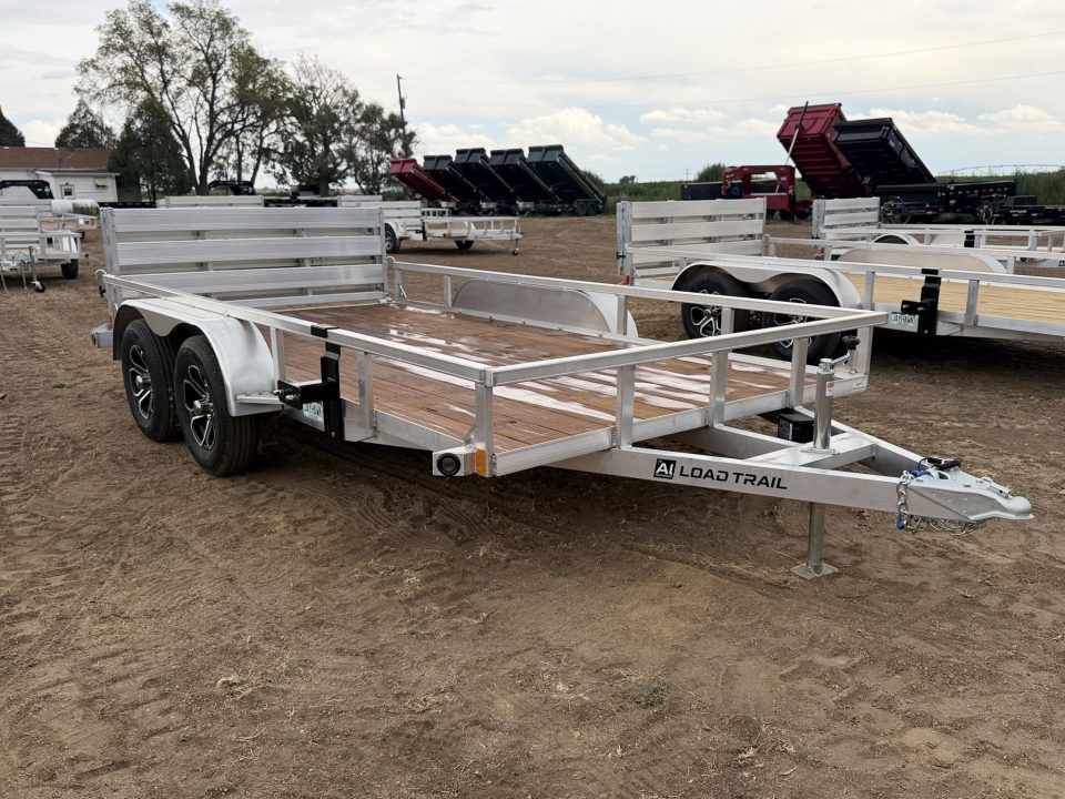 New 2027 Load Trail 7-14 Tandem Axle Aluminum Ramp Gate Utility W/ Bi-Fold Gate 7K GVWR