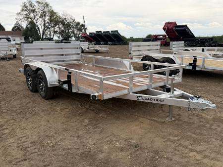 New 2027 Load Trail 7-14 Tandem Axle Aluminum Ramp Gate Utility W/ Bi-Fold Gate 7K GVWR