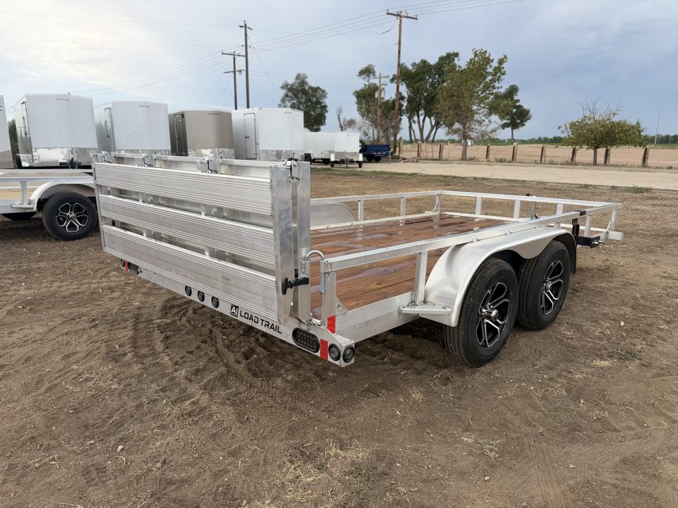 New 2027 Load Trail 7-14 Tandem Axle Aluminum Ramp Gate Utility W/ Bi-Fold Gate 7K GVWR