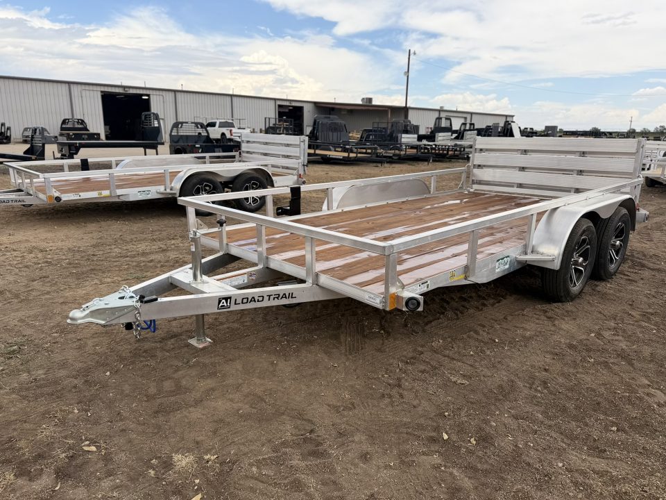New 2027 Load Trail 7-14 Tandem Axle Aluminum Ramp Gate Utility W/ Bi-Fold Gate 7K GVWR