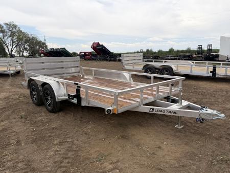 New 2027 Load Trail 7-14 Tandem Axle Aluminum Ramp Gate Utility W/ Bi-Fold Gate 7K GVWR