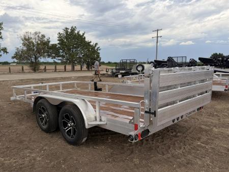 New 2027 Load Trail 7-14 Tandem Axle Aluminum Ramp Gate Utility W/ Bi-Fold Gate 7K GVWR