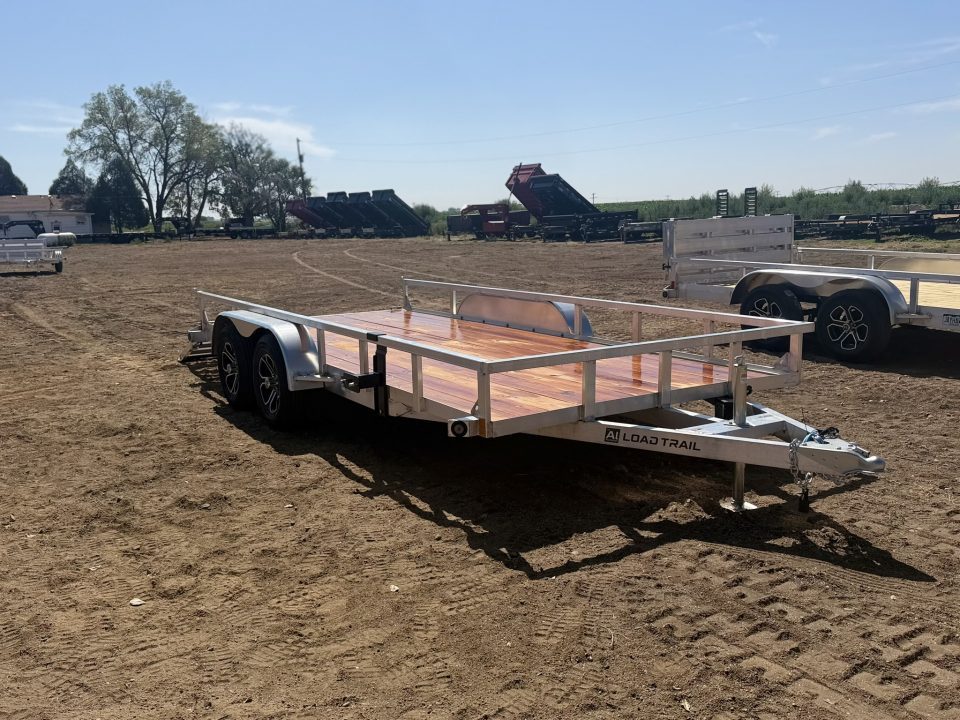New 2027 Load Trail 7-16 Tandem Axle Aluminum Ramp Gate Utility W/ Bi-Fold Gate 7K GVWR(WEIGHT) Flatbed Trailer