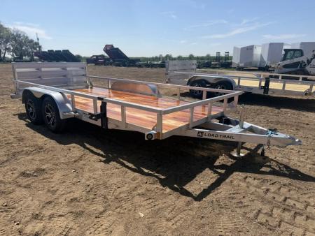 New 2027 Load Trail 7-16 Tandem Axle Aluminum Ramp Gate Utility W/ Bi-Fold Gate 7K GVWR(WEIGHT) Flatbed Trailer