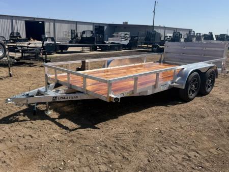 New 2027 Load Trail 7-16 Tandem Axle Aluminum Ramp Gate Utility W/ Bi-Fold Gate 7K GVWR(WEIGHT) Flatbed Trailer