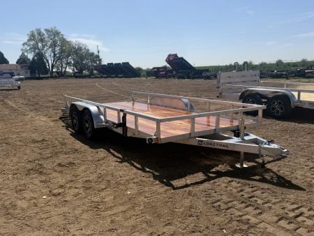 New 2027 Load Trail 7-16 Tandem Axle Aluminum Ramp Gate Utility W/ Bi-Fold Gate 7K GVWR(WEIGHT) Flatbed Trailer