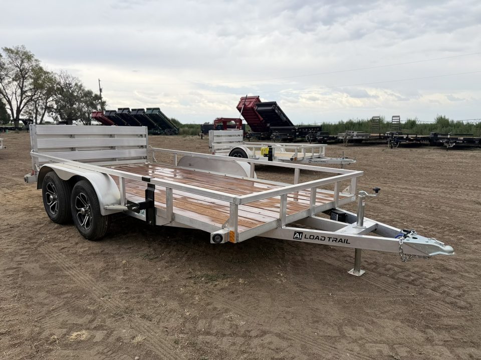 New 2027 Load Trail 7-14 Tandem Axle Aluminum Ramp Gate Utility W/ Bi-Fold Gate 7K GVWR
