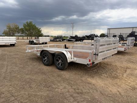 New 2027 Load Trail 7-14 Tandem Axle Aluminum Ramp Gate Utility W/ Bi-Fold Gate 7K GVWR