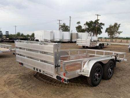 New 2027 Load Trail 7-14 Tandem Axle Aluminum Ramp Gate Utility W/ Bi-Fold Gate 7K GVWR