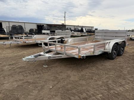 New 2027 Load Trail 7-14 Tandem Axle Aluminum Ramp Gate Utility W/ Bi-Fold Gate 7K GVWR