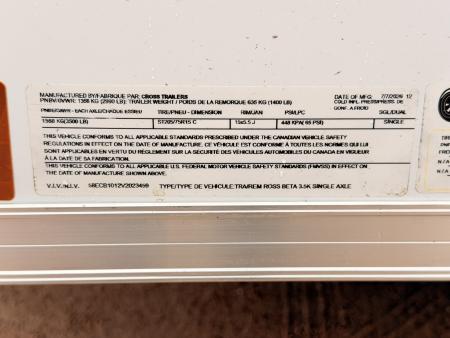 New 2027 Cross Trailers 6-10-1.5V Enclosed 3K GVWR