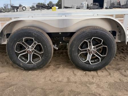 New 2027 Load Trail 7-20 Tandem Axle Aluminum Ramp Gate Utility W/ Bi-Fold Gate 7K GVWR(WEIGHT) Flatbed Trailer