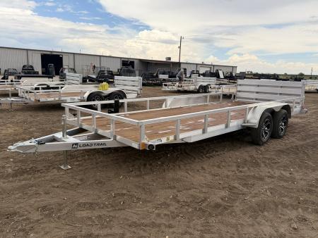 New 2027 Load Trail 7-20 Tandem Axle Aluminum Ramp Gate Utility W/ Bi-Fold Gate 7K GVWR(WEIGHT) Flatbed Trailer