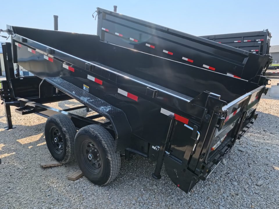 New 2027 H&H Trailers 83 x 14 Gooseneck Dump Trailer w/ Telescopic I-Beam Lift, 14K GVWR, Dock Legs and Tarp Kit