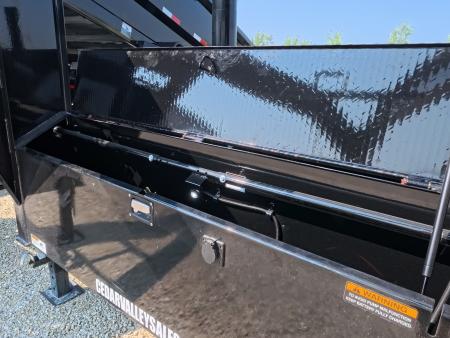 New 2027 H&H Trailers 83 x 14 Gooseneck Dump Trailer w/ Telescopic I-Beam Lift, 14K GVWR, Dock Legs and Tarp Kit
