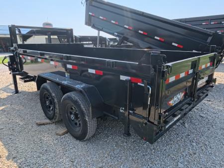 New 2027 H&H Trailers 83 x 14 Gooseneck Dump Trailer w/ Telescopic I-Beam Lift, 14K GVWR, Dock Legs and Tarp Kit