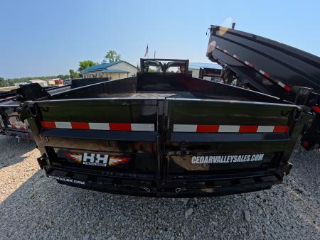 New 2027 H&H Trailers 83 x 14 Gooseneck Dump Trailer w/ Telescopic I-Beam Lift, 14K GVWR, Dock Legs and Tarp Kit