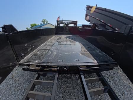 New 2027 H&H Trailers 83 x 14 Gooseneck Dump Trailer w/ Telescopic I-Beam Lift, 14K GVWR, Dock Legs and Tarp Kit