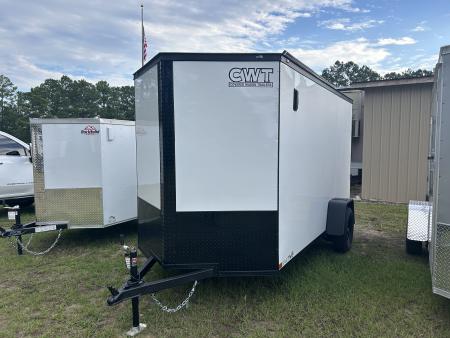 New 2027 Covered Wagon 6X12 Cargo / Enclosed Trailer, Black Out Pkg, D-rings & Bar-lock