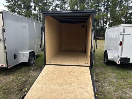 New 2027 Covered Wagon 6X12 Cargo / Enclosed Trailer, Black Out Pkg, D-rings & Bar-lock