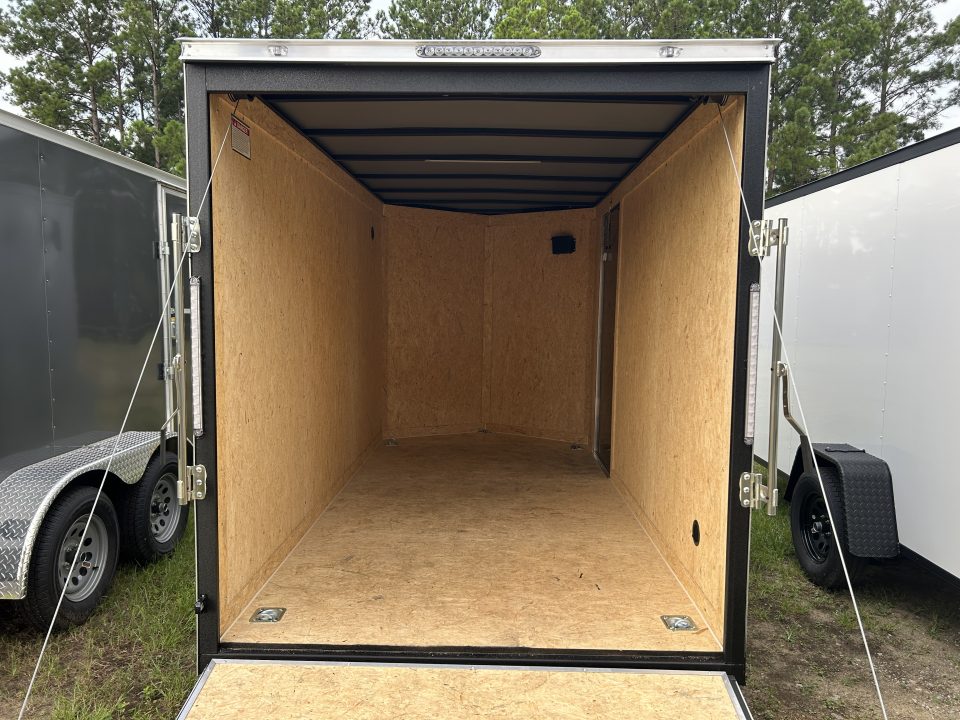 New 2027 Covered Wagon 6X12 Cargo / Enclosed Trailer, , D-rings & Bar-lock