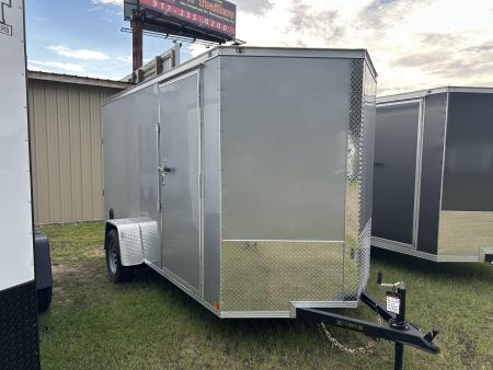 New 2027 Covered Wagon 6X12 Cargo / Enclosed Trailer, , D-rings & Bar-lock