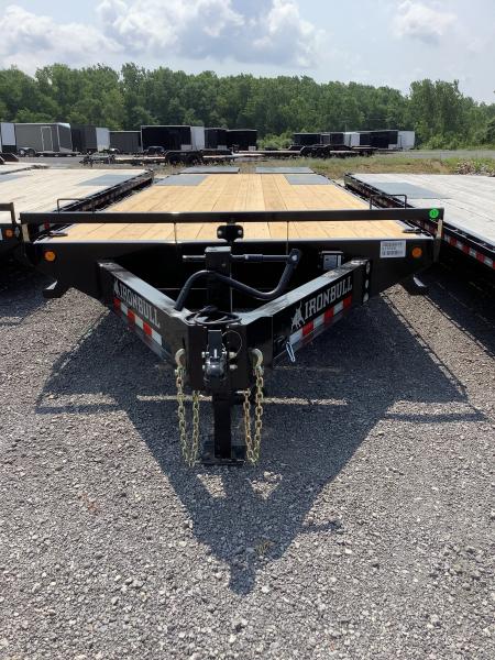 New 2027 Iron Bull 102x28 16000 GVWR 5' Dove Tail w/Rampage Ramps Deckover Trailer