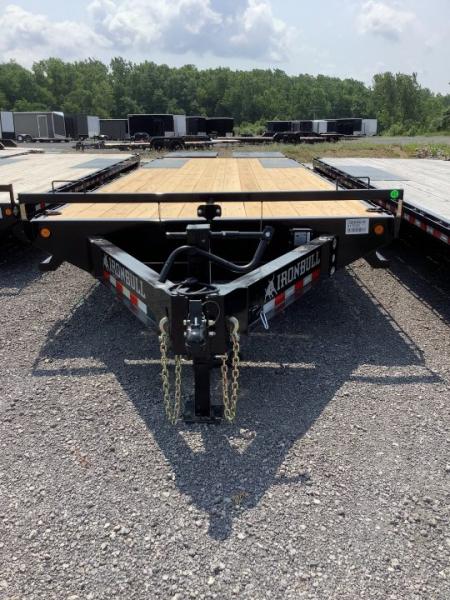 New 2027 Iron Bull 102x28 16000 GVWR 5' Dove Tail w/Rampage Ramps Deckover Trailer