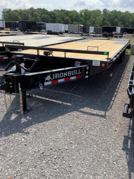 New 2027 Iron Bull 102x28 16000 GVWR 5' Dove Tail w/Rampage Ramps Deckover Trailer