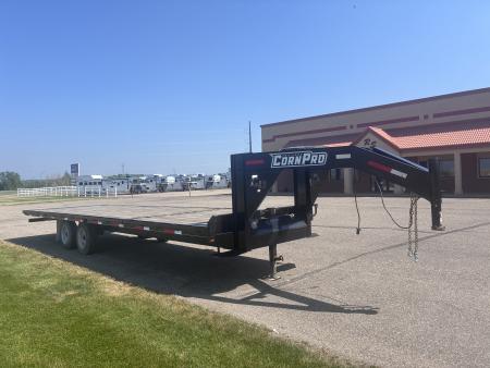 Used 2021 CornPro 8' x 21' Tilt Flatbed Trailer