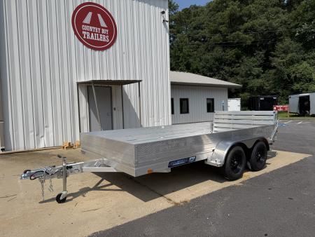 New 2027 Aluma 78x14 Utility, 12" Solid Sides 7814TA ESA