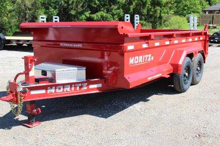 New 2027 Moritz 6' 10  x 14' Heavy Commercial DLH Series Dump Trailer - 14000# GVW