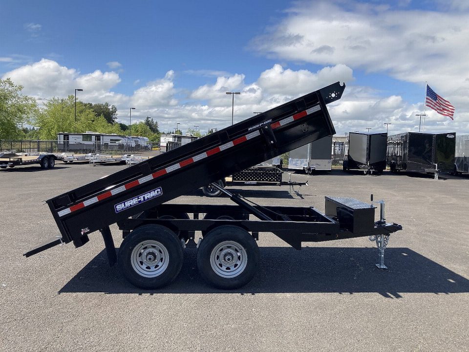 New 2026 Sure-Trac 6x12 Deckover Dump Trailer 10K GVWR