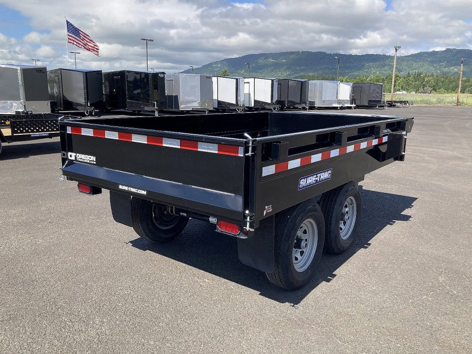 New 2026 Sure-Trac 6x12 Deckover Dump Trailer 10K GVWR