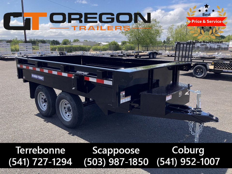 New 2026 Sure-Trac 6x12 Deckover Dump Trailer 10K GVWR