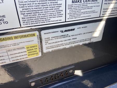 New Lamar Trailers Deckover Tilt 102" X 24'