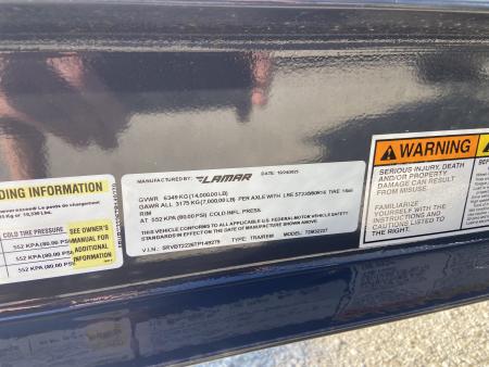 New Lamar Equipment Tilt Trailer 83" 22'