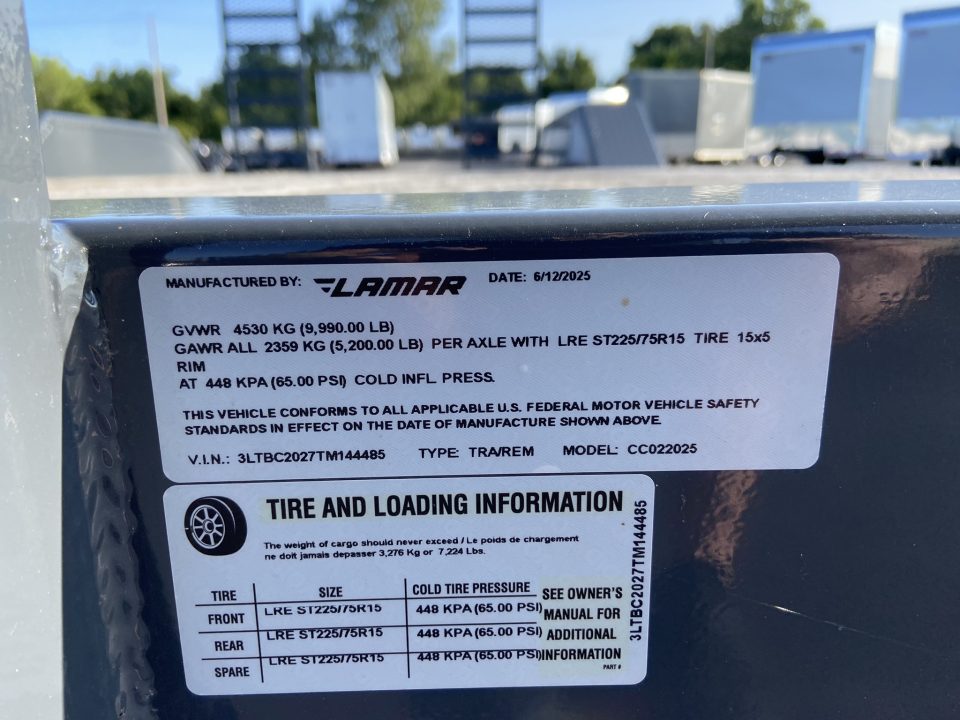 New Lamar Trailers Car Hauler 102"X20'