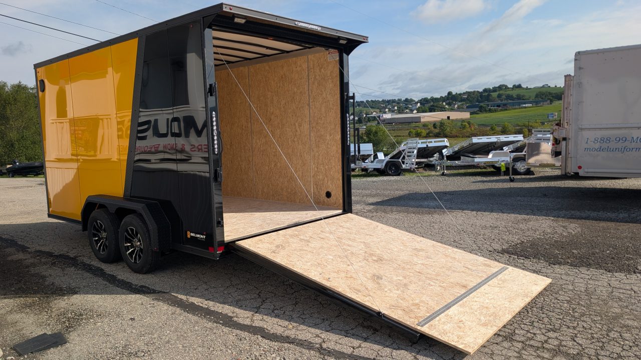 New HERE WE GO!!! 2027 BELMONT 7x14 Tandem V-Nose Cargo Trailer w/ Ramp (84" INSIDE HEIGHT!!!)